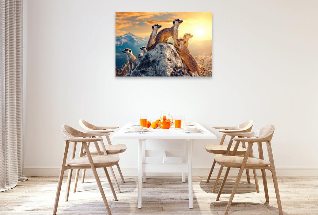 Premium Textil-Leinwand Hey, ich will auch mal von oben gucken