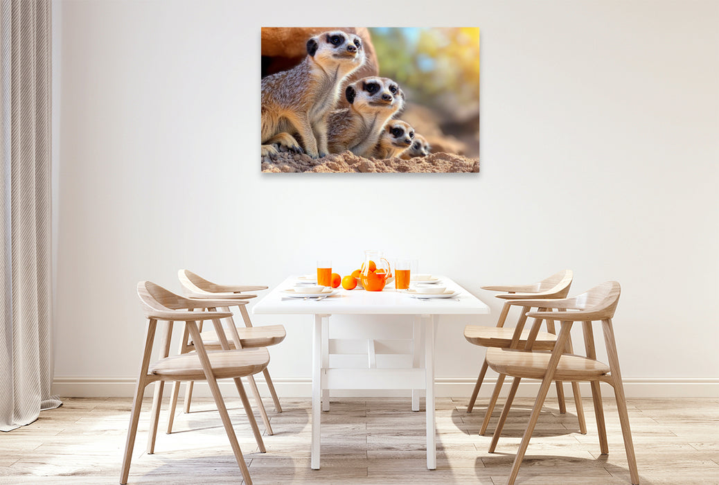 Premium Textil-Leinwand Wir lieben unsere Geimschaft