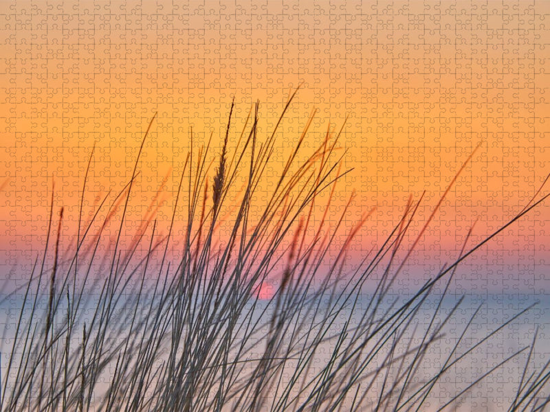 Dünengras im Sonnenuntergang - CALVENDO Foto-Puzzle'