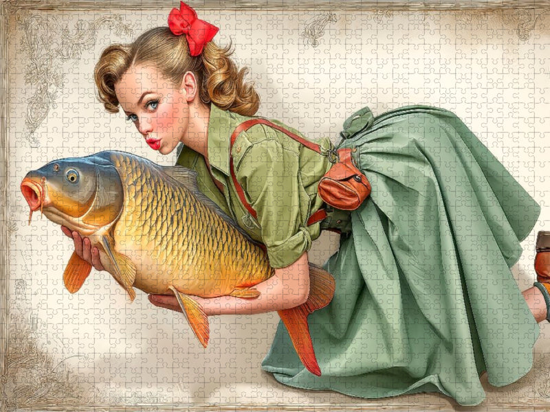 Mann o Mann, der Fisch ist riesig - CALVENDO Foto-Puzzle'