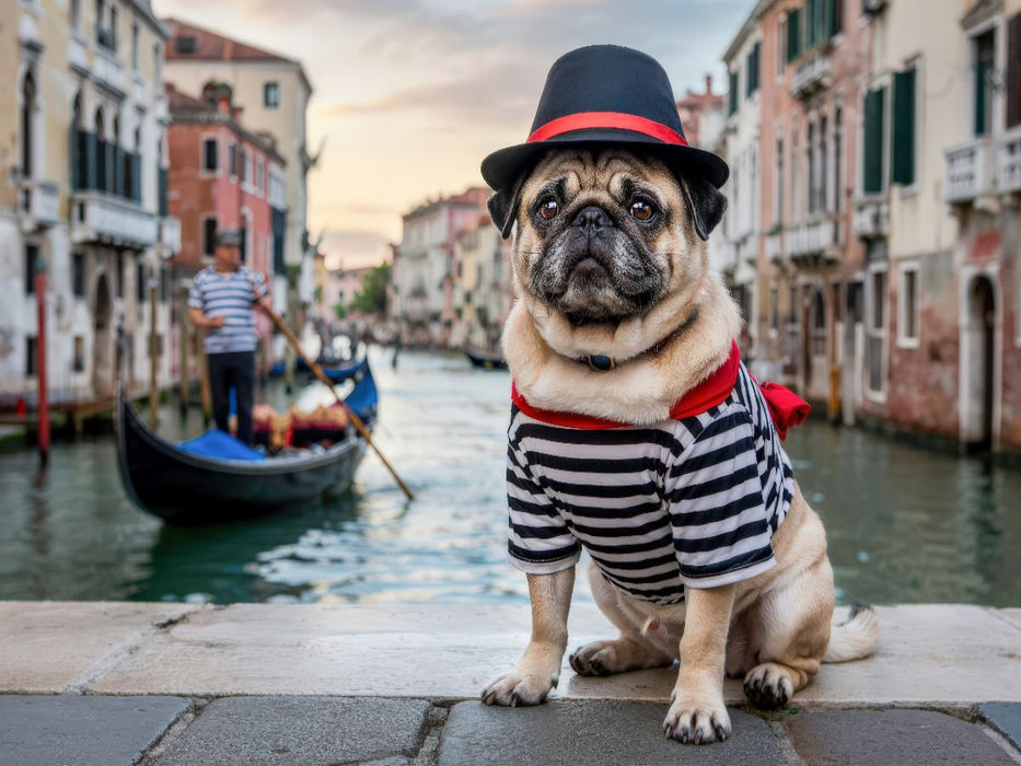 Gondel-Gentleman in Venedig - CALVENDO Foto-Puzzle'