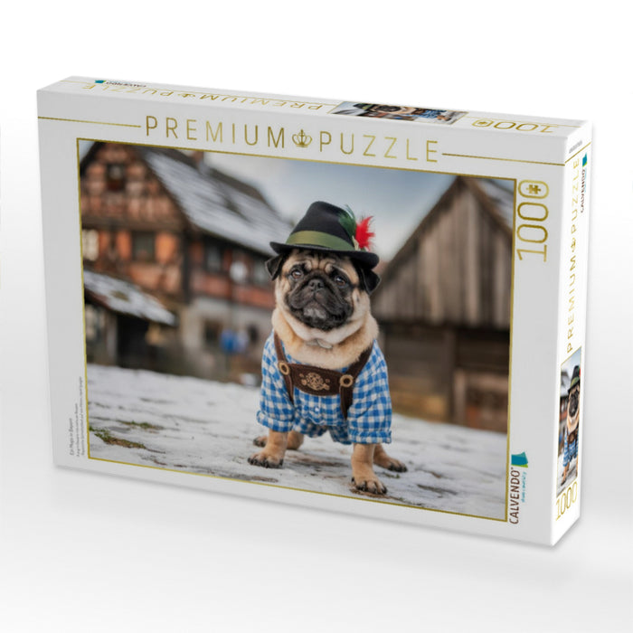 Ein Mops in Bayern - CALVENDO Foto-Puzzle'