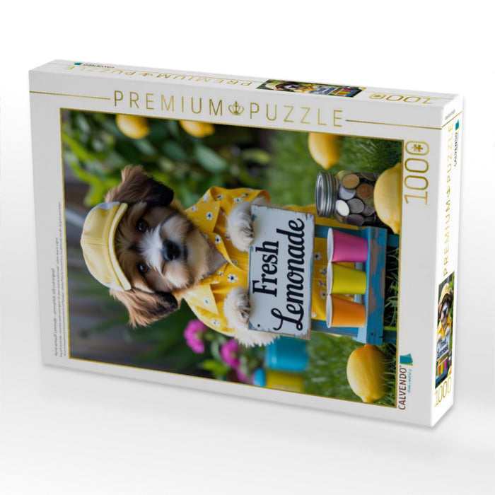 Hund verkauft Limonade – sommerlich, süß und originell - CALVENDO Foto-Puzzle'