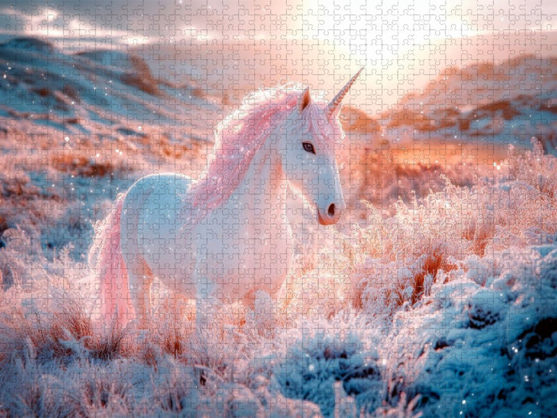 Einhorn im Glanz der Morgensterne - CALVENDO Foto-Puzzle'