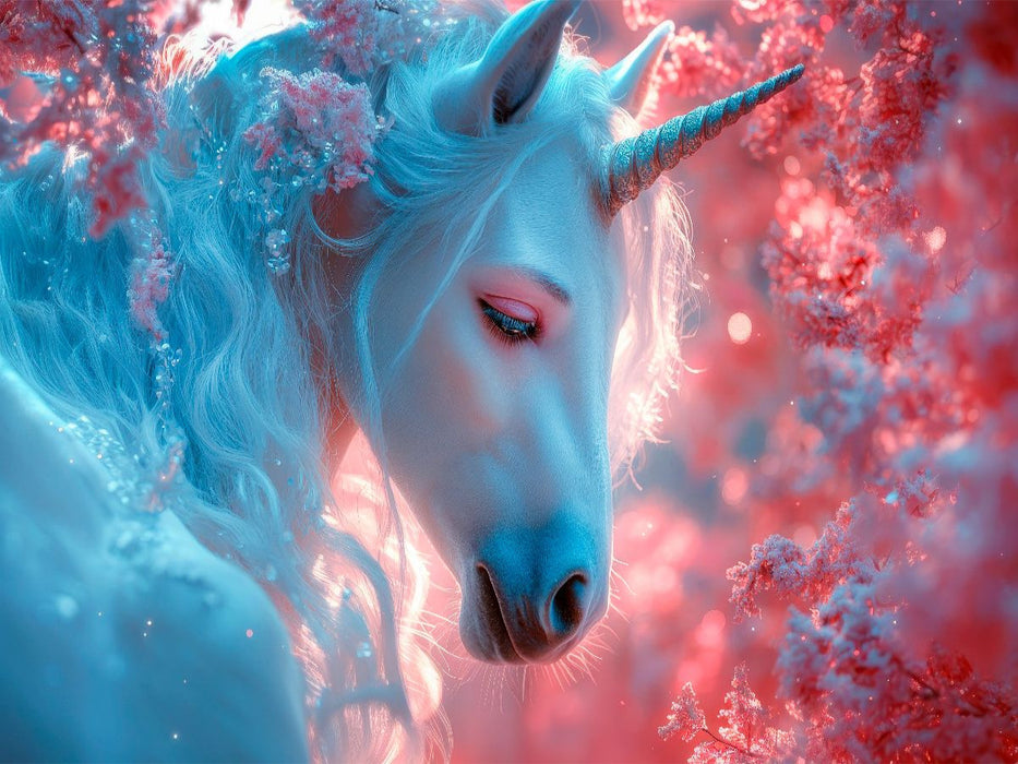 Anmutiges Einhorn im Zauberwald - CALVENDO Foto-Puzzle'