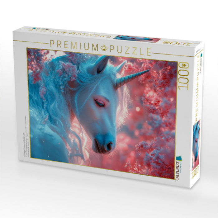 Anmutiges Einhorn im Zauberwald - CALVENDO Foto-Puzzle'