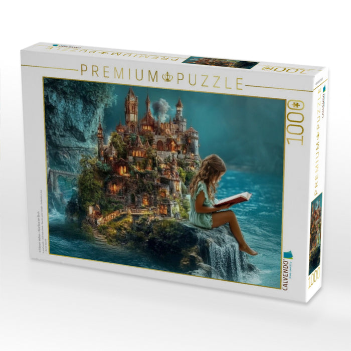 In kleinen Welten - Kind liest ein Buch - CALVENDO Foto-Puzzle'