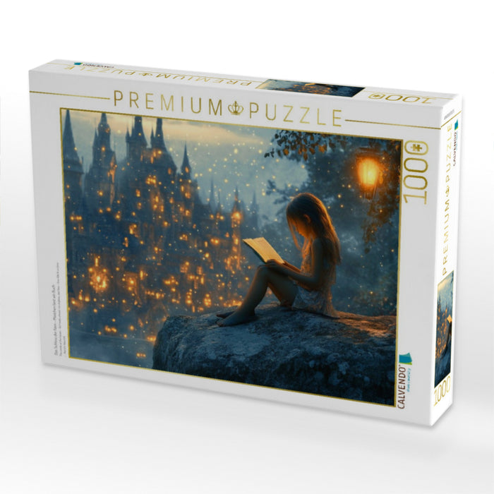 Das Schloss der Feen - Mädchen liest ein Buch - CALVENDO Foto-Puzzle'