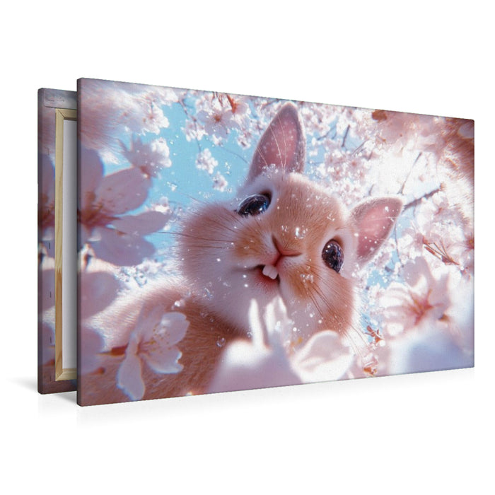 Premium Textil-Leinwand Ein Motiv aus dem Kalender Augen wie Knöpfe