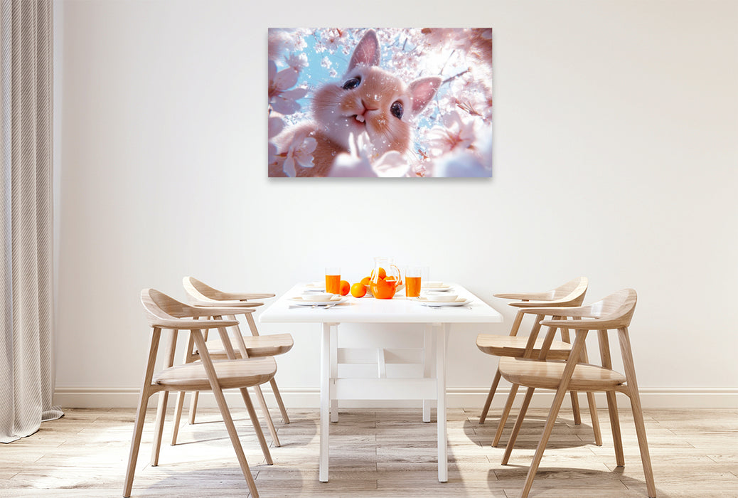 Premium Textil-Leinwand Ein Motiv aus dem Kalender Augen wie Knöpfe