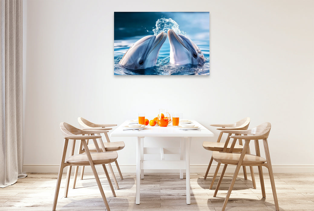 Premium Textil-Leinwand Ich hab dich lieb - ich dich auch