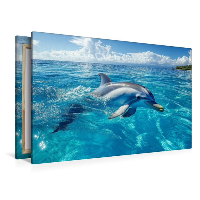 Premium Textil-Leinwand Ein Meer, wie ich es liebe