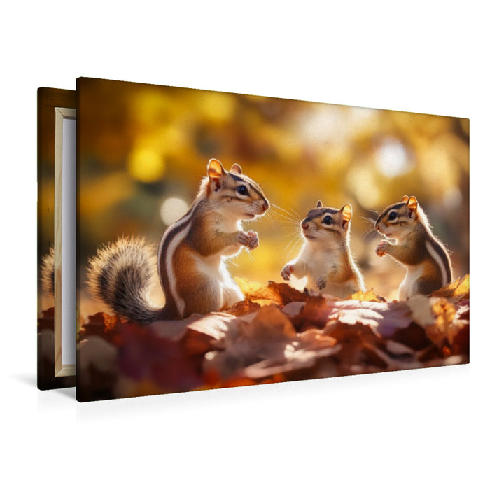 Premium Textil-Leinwand Streifen im Gegenlicht