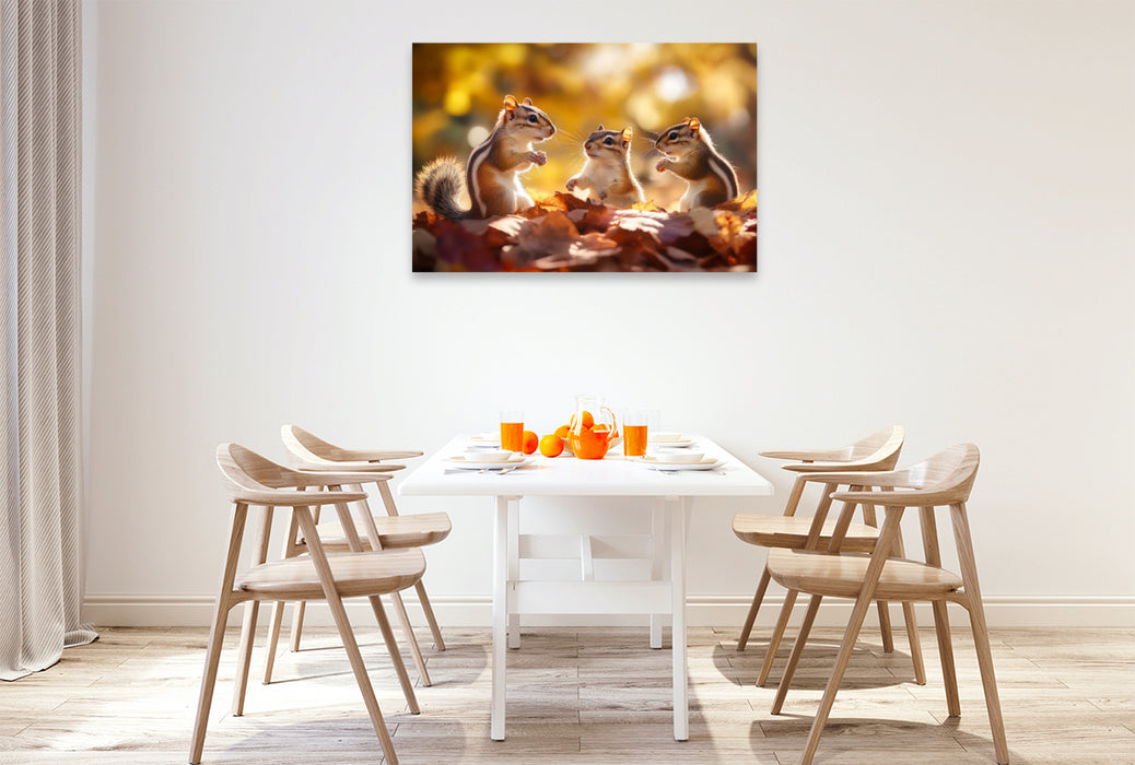 Premium Textil-Leinwand Streifen im Gegenlicht