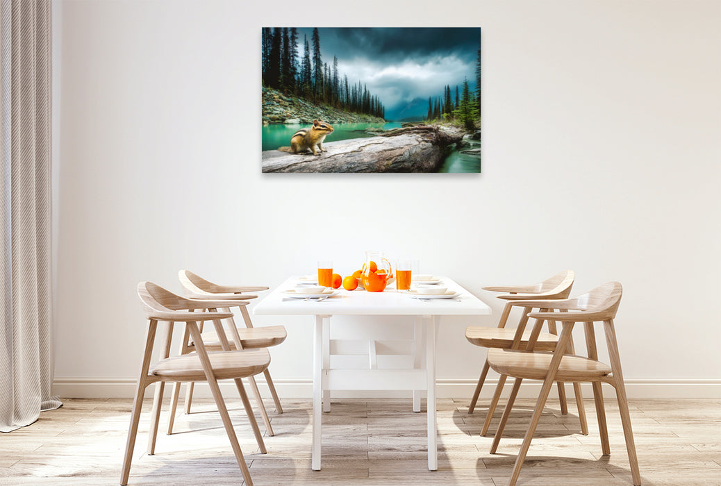 Premium Textil-Leinwand Flink wie der Wind