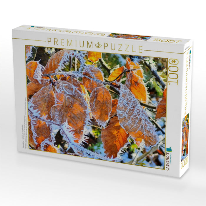 Frostblätter – Schönheit im Stillstand - CALVENDO Foto-Puzzle'