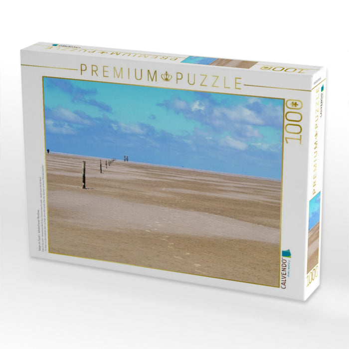 Wege im Sand – Westerhever Nordsee - CALVENDO Foto-Puzzle'