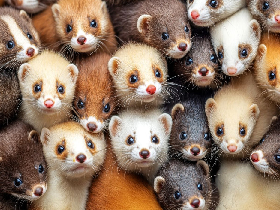 Frettchen Kuschelhaufen - CALVENDO Foto-Puzzle'