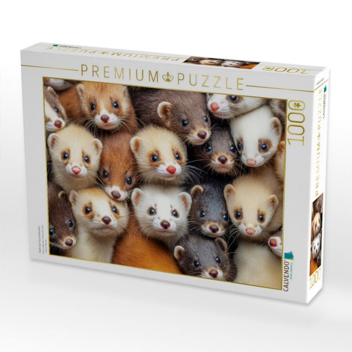 Frettchen Kuschelhaufen - CALVENDO Foto-Puzzle'
