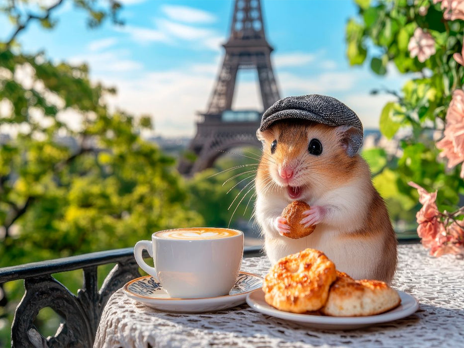 Café, Croissant & Chérie - CALVENDO Foto-Puzzle'