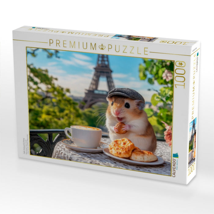 Café, Croissant & Chérie - CALVENDO Foto-Puzzle'