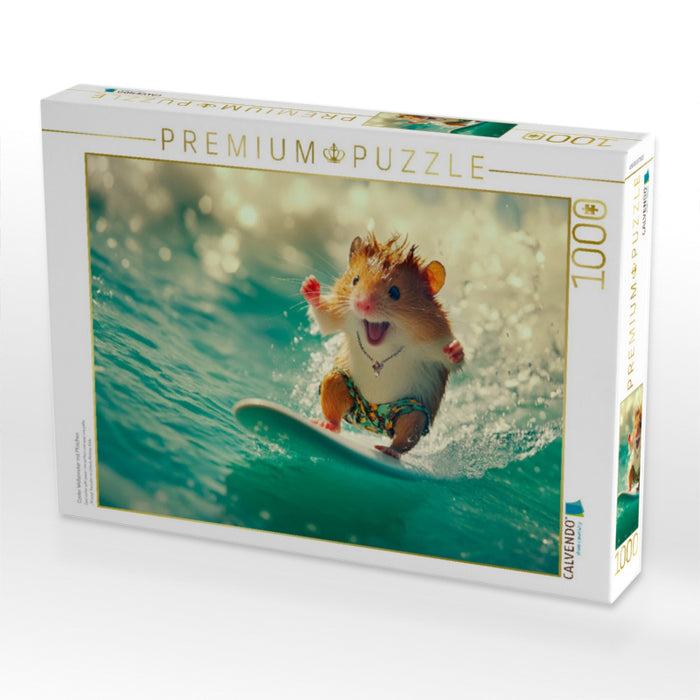 Cooler Wellenreiter mit Pfötchen - CALVENDO Foto-Puzzle'