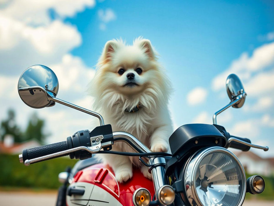 Weißer Pomeranian - CALVENDO Foto-Puzzle'