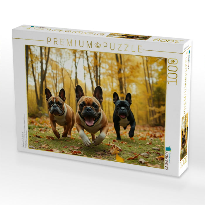 Jagd durch's Herbstlaub - CALVENDO Foto-Puzzle'