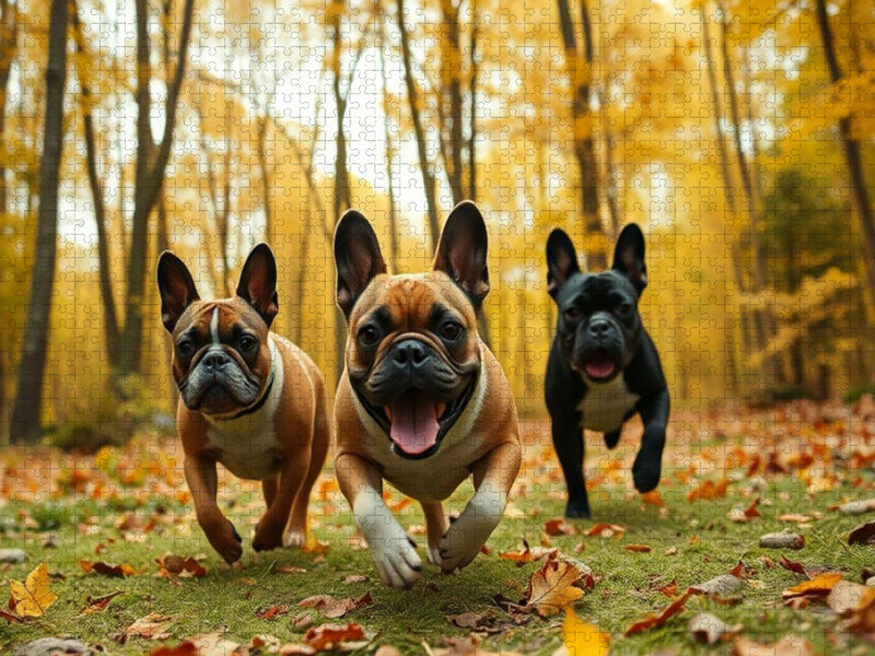 Jagd durch's Herbstlaub - CALVENDO Foto-Puzzle'
