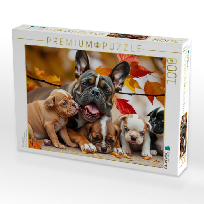 Frenchiefamilie - CALVENDO Foto-Puzzle'