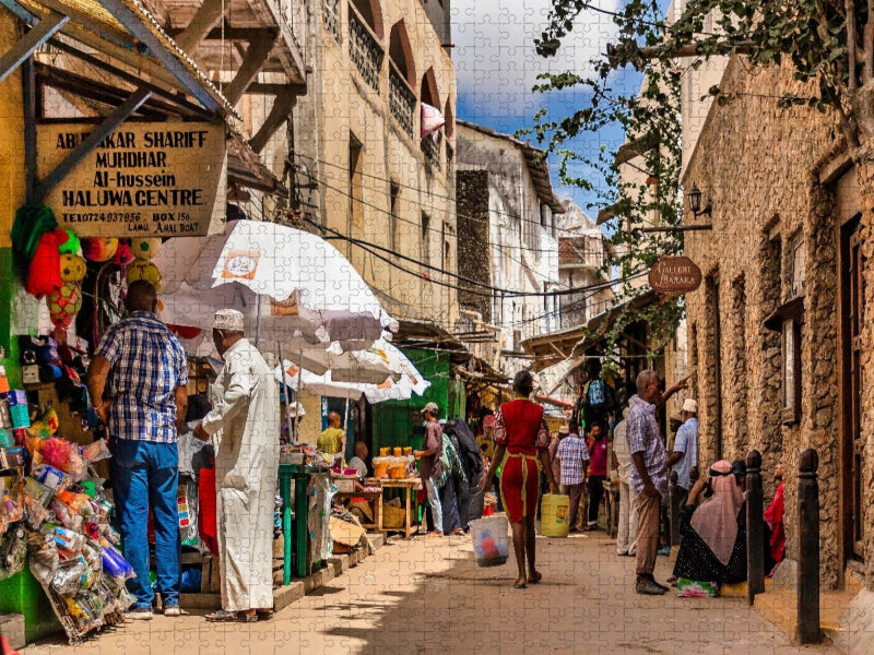 Die Hauptstraße in Lamu-Stadt - CALVENDO Foto-Puzzle'
