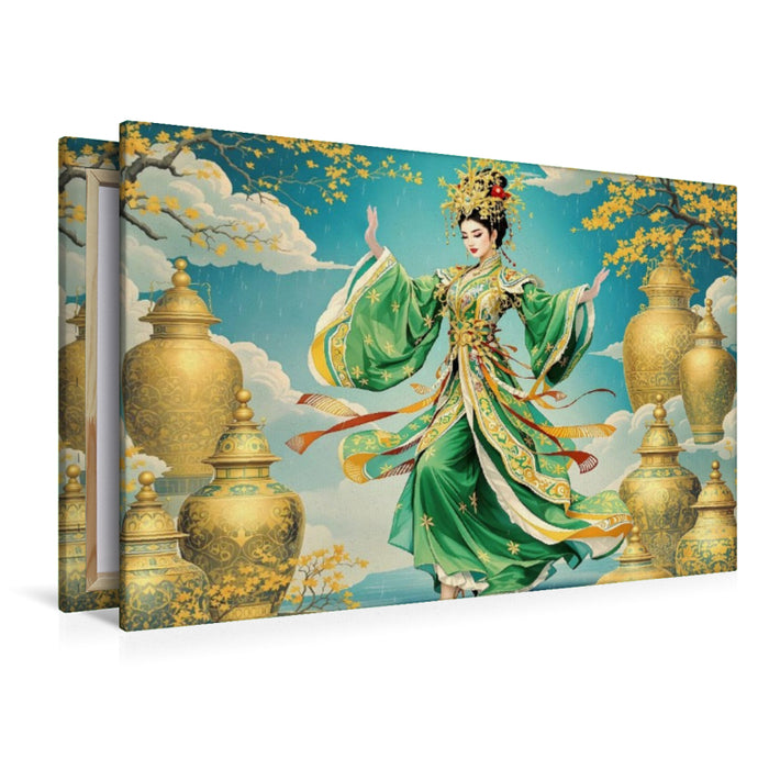 Premium Textil-Leinwand Traditionelle Tanz