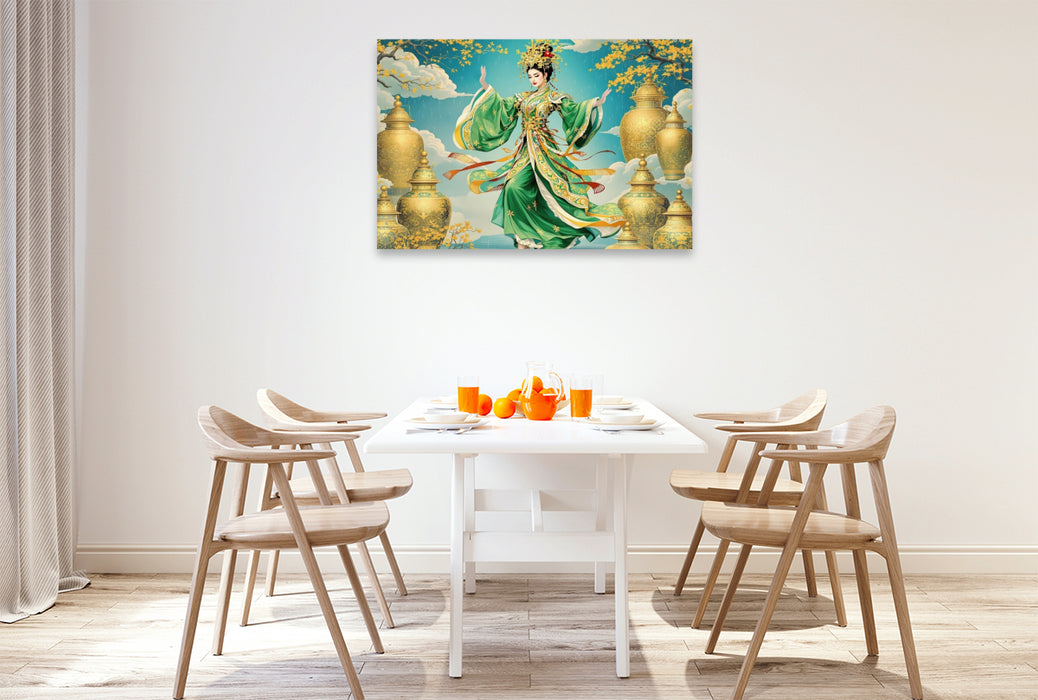 Premium Textil-Leinwand Traditionelle Tanz