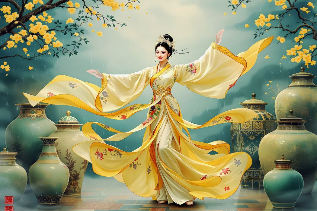 Premium Textil-Leinwand Harmonie in Bewegung