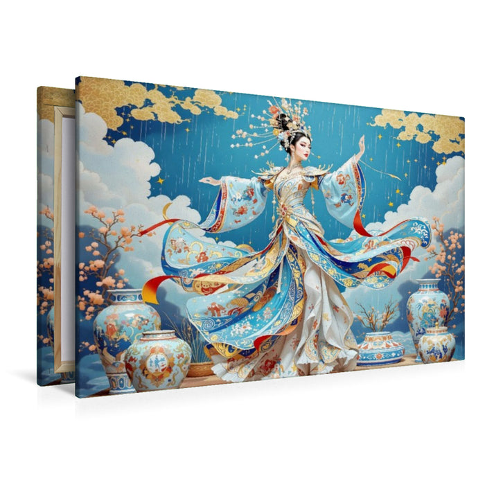 Premium Textil-Leinwand Göttin des Tanzes