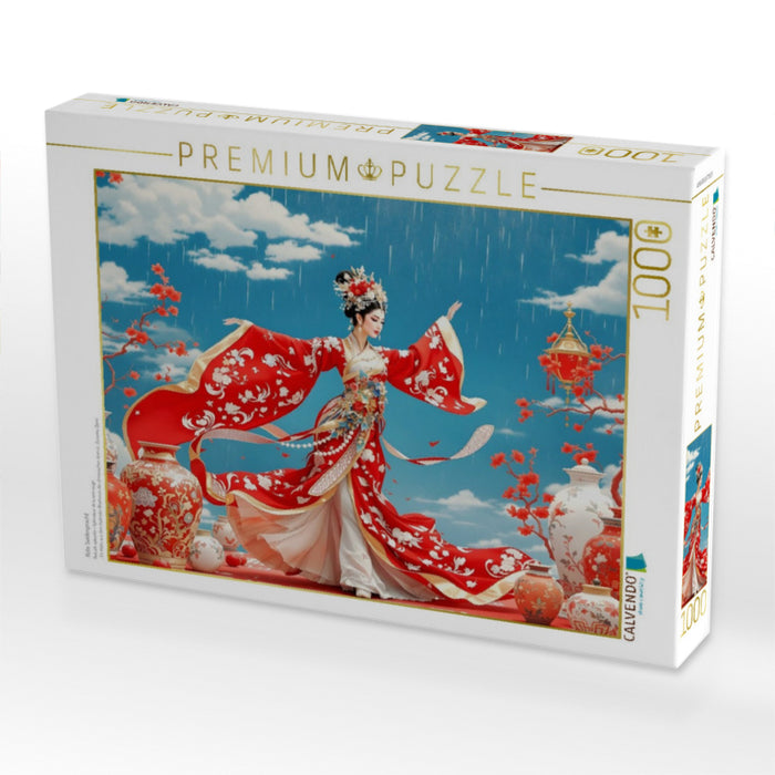 Rote Seidenpracht - CALVENDO Foto-Puzzle'