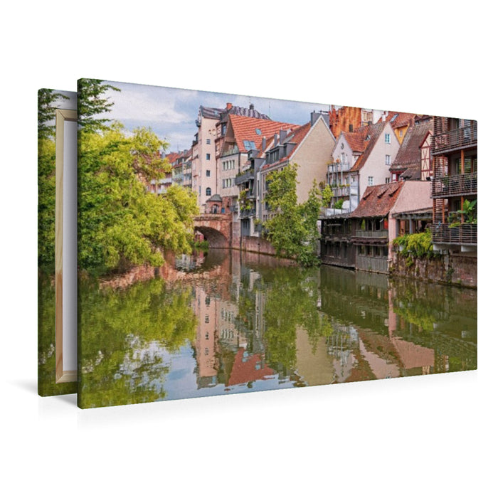 Premium Textil-Leinwand Altstadt von Nürnberg