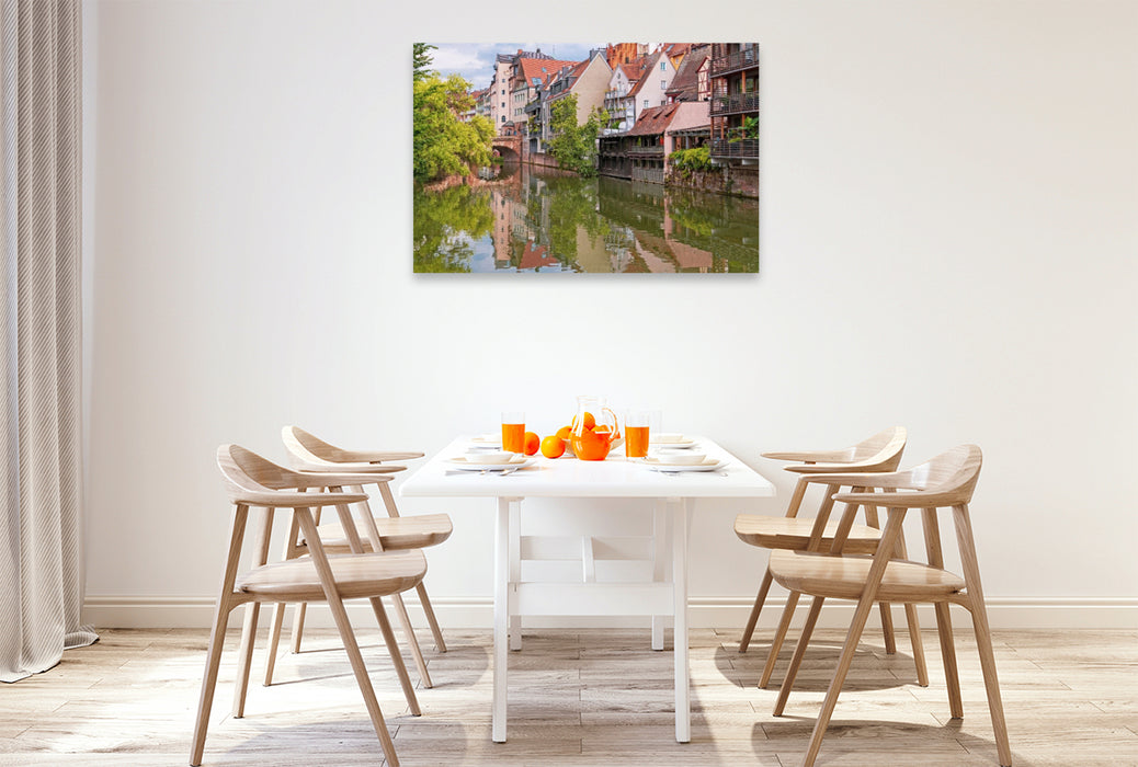 Premium Textil-Leinwand Altstadt von Nürnberg