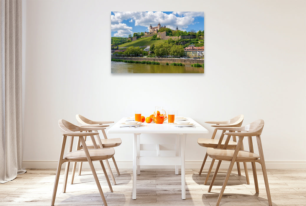 Premium Textil-Leinwand Festung Marienberg, Würzburg