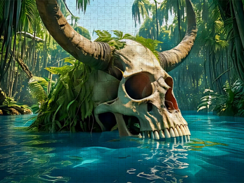 Der Schädel in der Karibik - CALVENDO Foto-Puzzle'