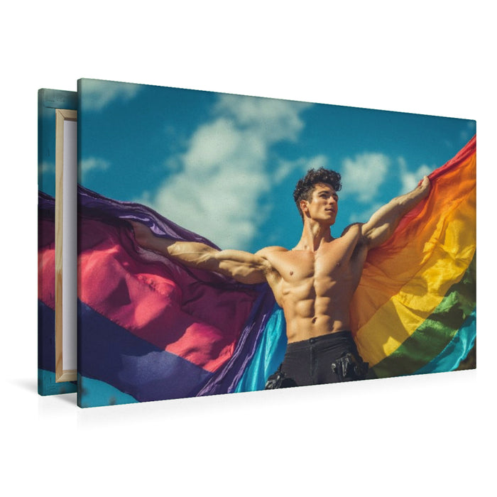 Premium Textil-Leinwand Unsere Farben sind laut, weil unsere Geschichte es war