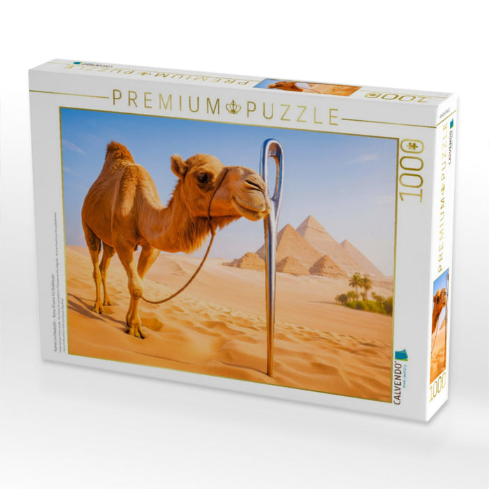 Kamel und Nadelöhr - Keine Chance für Dickhäuter - CALVENDO Foto-Puzzle'