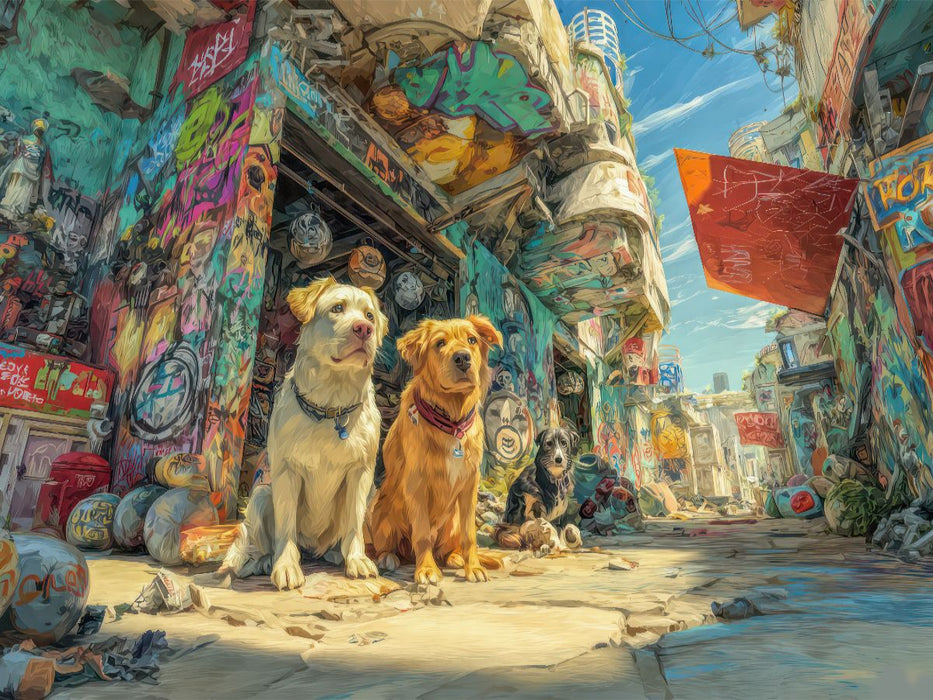 Bunte Stadt - CALVENDO Foto-Puzzle'