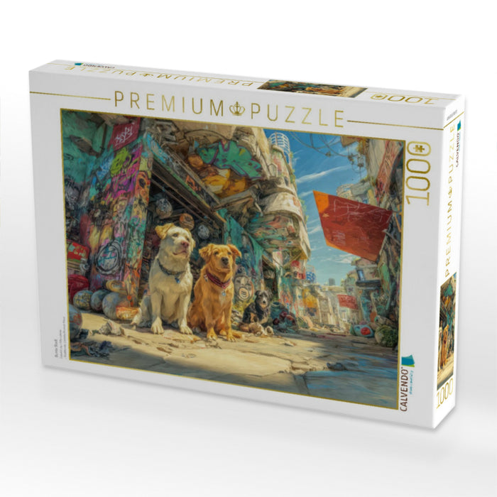 Bunte Stadt - CALVENDO Foto-Puzzle'