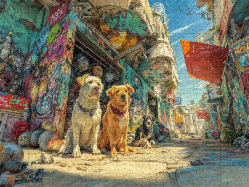 Bunte Stadt - CALVENDO Foto-Puzzle'
