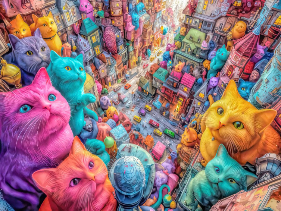Bunte Stadt - CALVENDO Foto-Puzzle'
