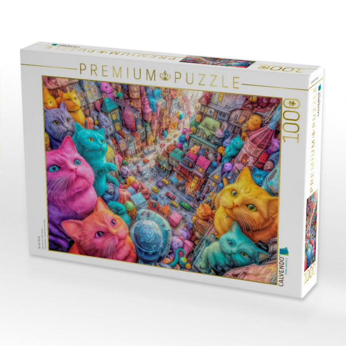 Bunte Stadt - CALVENDO Foto-Puzzle'