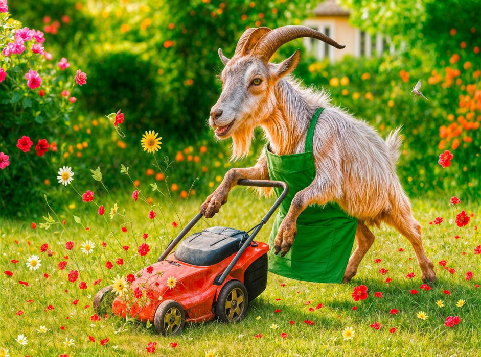 Den Bock zum Gärtner machen - Chaos garantiert - CALVENDO Foto-Puzzle'