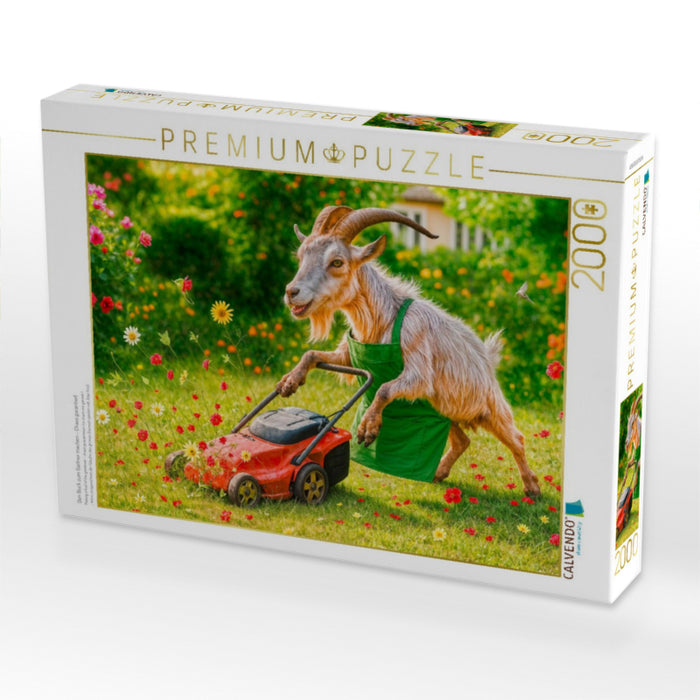 Den Bock zum Gärtner machen - Chaos garantiert - CALVENDO Foto-Puzzle'