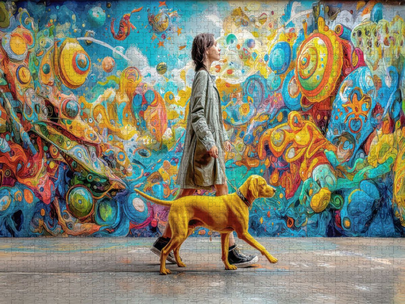 Bunte Stadt - CALVENDO Foto-Puzzle'
